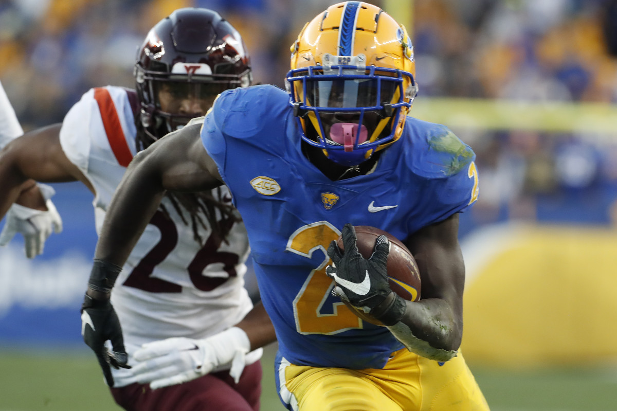 Pittsburgh running back Israel Abanikanda set the program single-game rushing record against VA Tech